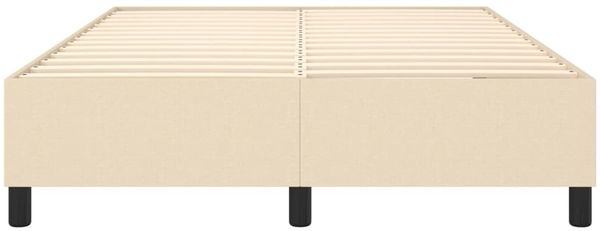 vidaXL Polsterbett, Stoff, Creme, 140x190 cm, Schwarz, mit Lattenrost Bild 5