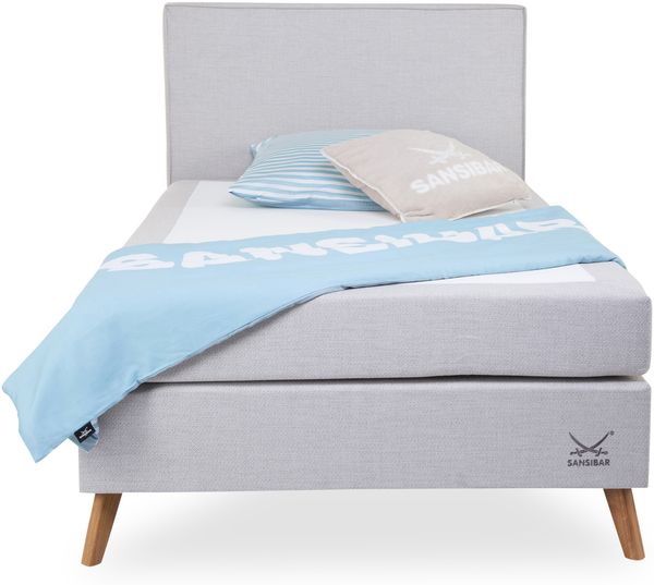 Boxspringbett SANSIBAR POEL LF 120x200 cm silber Box-Spring-Bett Doppelbett Bild 3