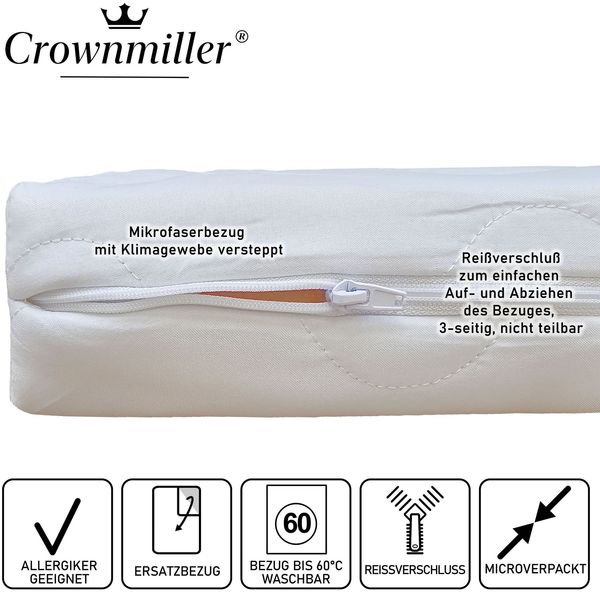 Crownmiller Topperbezug 100x200cm, für Topper von 5-7 cm, waschbar bis 60°C, OEKOTex100 Bild 2
