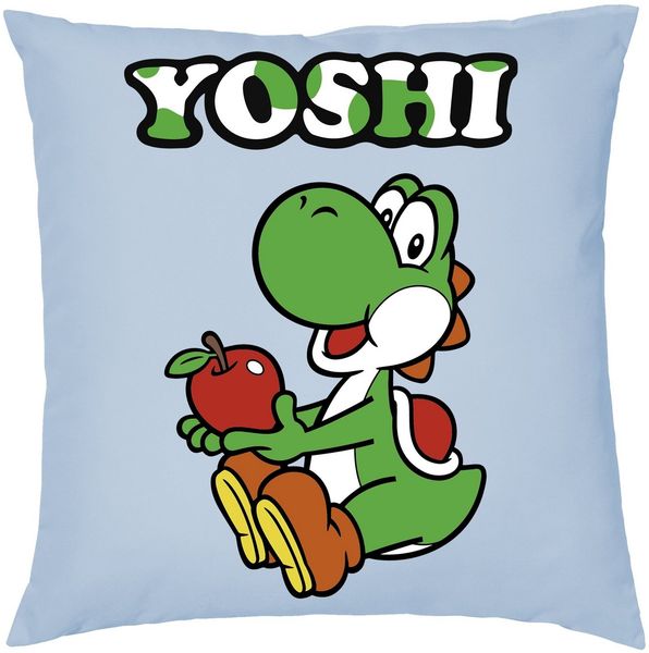 Blondie & Brownie Dekokissen Yoshi Mario Luigi Super Retro Konsole Gamer Gaming, Kissen mit Füllung