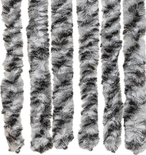 vidaXL Fliegenvorhang Grau, Schwarz und Weiß 100x200 cm Chenille 377336 Bild 5