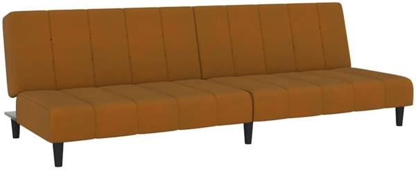 vidaXL Schlafsofa 2-Sitzer Braun Samt 375771