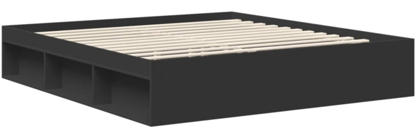 vidaXL Bettrahmen mit Kopfteil Schwarz 180x200 cm Holzwerkstoff 3407842 Bild 4