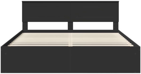 vidaXL Bettrahmen mit Kopfteil Schwarz 180x200 cm Holzwerkstoff 3407842 Bild 6