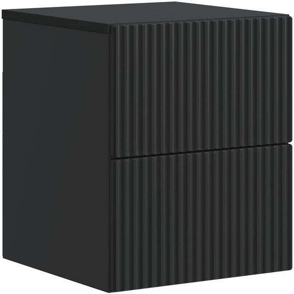 vidaXL Wandmontierter Nachttisch Schwarz 33 x 34,5 x 40 cm 898467
