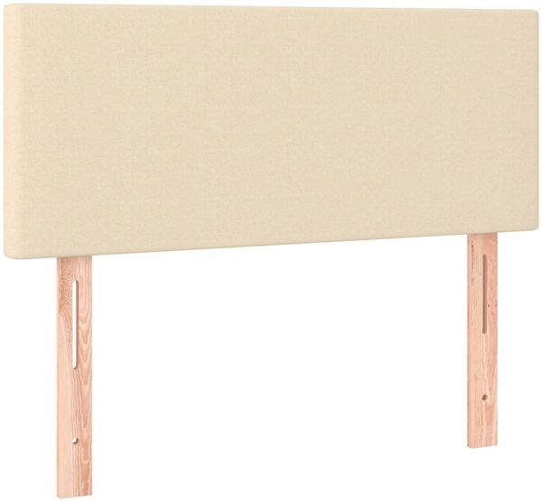 vidaXL Boxspringbett mit Matratze Creme 90x190 cm Stoff 3139862 Bild 6