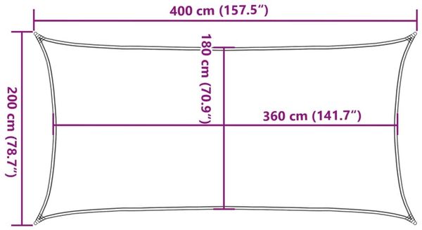 vidaXL Sonnensegel 160 g/m² Rechteckig Hellgrau 2x4 m HDPE 4001976 Bild 10