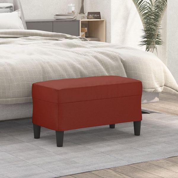 vidaXL Sitzbank Weinrot 70 x 35 x 41 cm Kunstleder [349395]