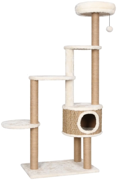 vidaXL Katzen-Kratzbaum mit Luxuriösem Kissen 148 cm Seegras 170978