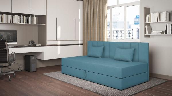 Sofa Polsterliege Kindersofa MARGOT in Stoff Opera Velvet Blau