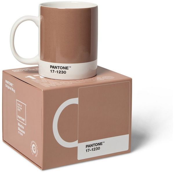 PANTONE Tasse Kaffeebecher, 375ml, CoY 2025 - Mocha Mousse 17-1230, inkl. Geschenkbox