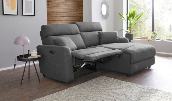 OTTO home Ecksofa JENNA L-Form, 209cm - OTTO. Verlässliche Qualität, manuelle o. elektrische Relaxfunktion, USB A/C, Struktur fein.