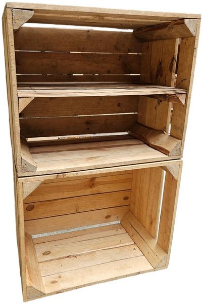 Holzkisten 4er Set 50 x 40 x 30cm mit Regal Lang Vintage Natur Bild 10