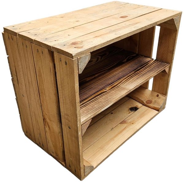 Holzkisten 4er Set 50 x 40 x 30cm mit Regal Lang Vintage Natur Bild 8
