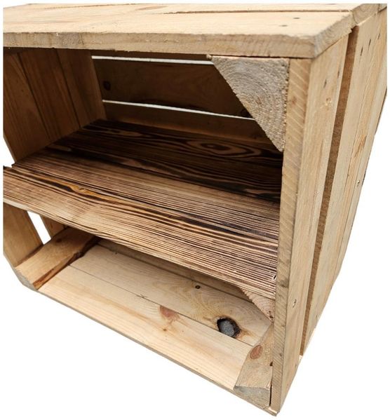 Holzkisten 4er Set 50 x 40 x 30cm mit Regal Lang Vintage Natur Bild 9