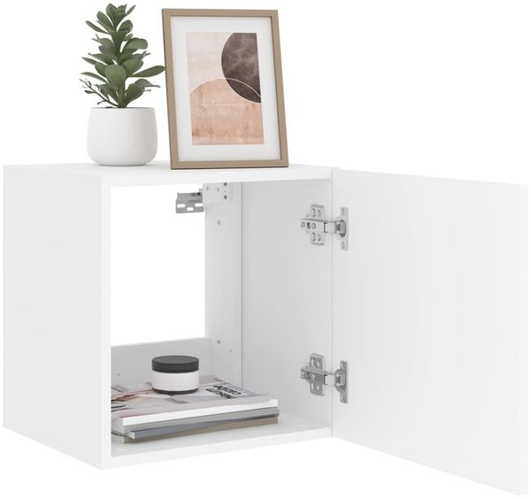 vidaXL TV-Wandschränke mit LED-Leuchten 2 Stk. Weiß 40,5x35x40 cm 837247 Bild 6