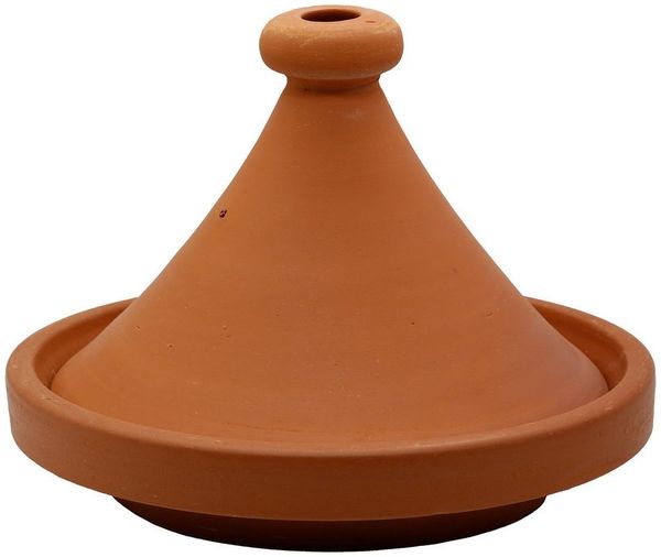 Casa Moro Schmortopf Tajine Kochtopf 30 cm – Authentische Ton Tagine aus Marokko, Ton, naturbelassene Lehmerde (unglasierter Schmortopf, 2-tlg, Handmade Gartopf Tontopf), handgetöpfert aus Marokko, für 3–4 Personen