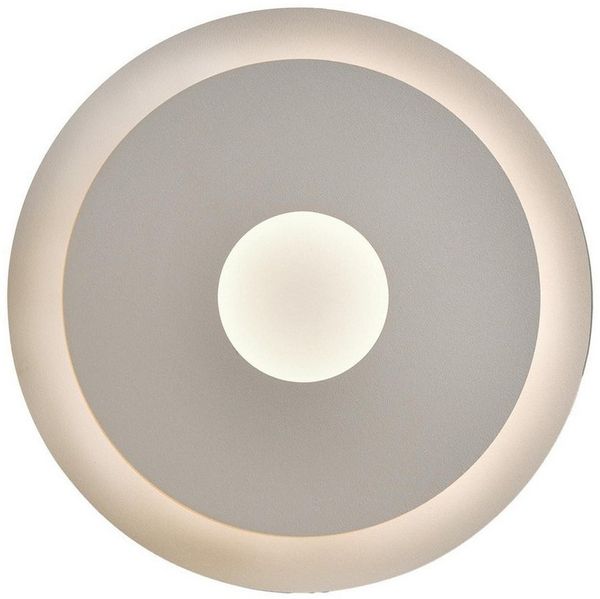 casa NOVA LED Wandleuchte FLARI, Sandfarben, Metall, Rund, Verstellbar, LED fest integriert, Extra-Warmweiß, B 18 x H 18 x T 6 cm