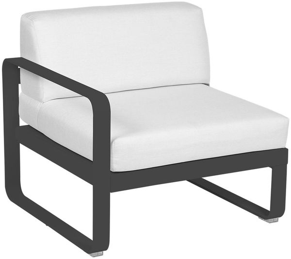 Bellevie Lounge 1-Sitzer Modul 47 Anthrazit 81 Grauweiß Links