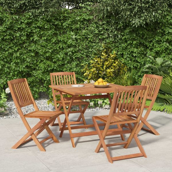 vidaXL 5-tlg. Garten-Essgruppe Massivholz Akazie 3152900