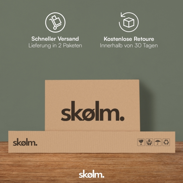 skølm 'Fenrir' Bett 90x200 cm, natur geölt, Massivholz Eiche, Seniorenbett mit Komforthöhe 51 cm, Massivholzbett geeignet ein Einzelbett Bild 7