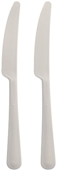 200 "Circulware" Mehrweg-Messer PP-MF 19,7 cm weiss "Gaia" extra stabil, in Spenderbox