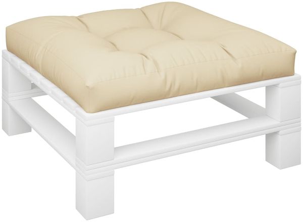 vidaXL Palettenkissen Beige 80x80x12 cm Stoff 360494 Bild 3