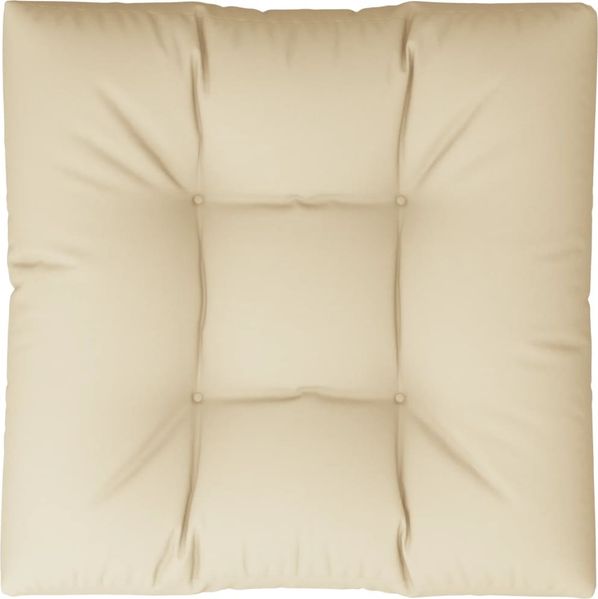vidaXL Palettenkissen Beige 80x80x12 cm Stoff 360494 Bild 6