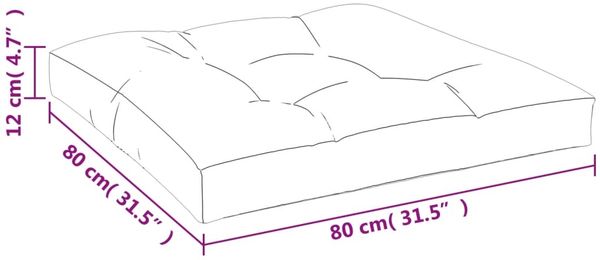 vidaXL Palettenkissen Beige 80x80x12 cm Stoff 360494 Bild 10