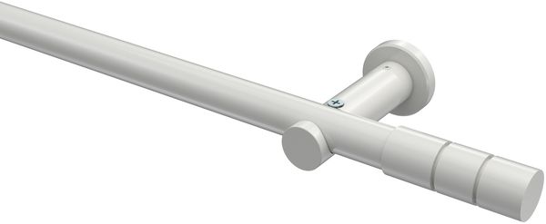 Gardinenstangen-Set Platon Elanto 160 cm, 1-läufig (ohne Ringe), 20 mm Ø Weiß