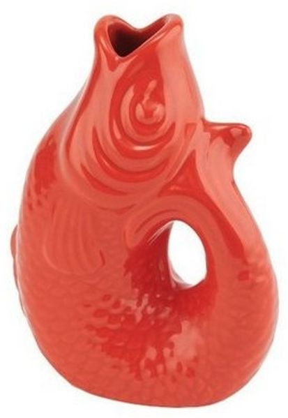 Giftcompany Dekovase Monsieur Carafon Vase / Karaffe Fisch XS coral red 0,2l (Vasen)