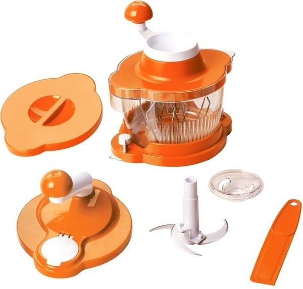 Genius 21254 Mixer Cutter Multitalent 6 tlg. Orange Küchenmaschine Rührgerät