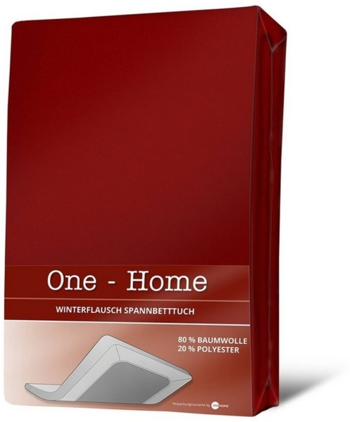 One Home Spannbettlaken Winter, Baumwolle, Gummizug: rundum, (1 Stück), kuschelig warm und flauschig
