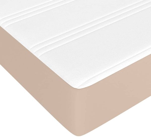 vidaXL Boxspringbett mit Matratze Cappuccino-Braun 90x190cm Kunstleder 3144583 Bild 8
