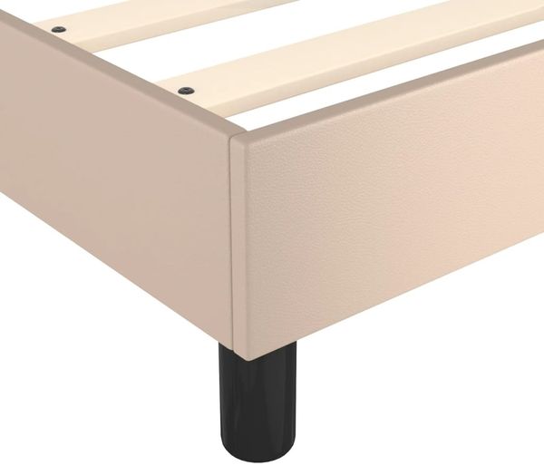 vidaXL Boxspringbett mit Matratze Cappuccino-Braun 90x190cm Kunstleder 3144583 Bild 7