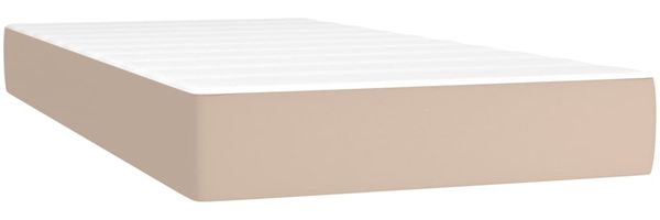 vidaXL Boxspringbett mit Matratze Cappuccino-Braun 90x190cm Kunstleder 3144583 Bild 5