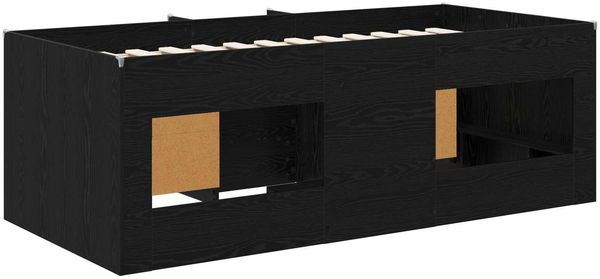 vidaXL Loft Bettgestell mit Schrank 3 Stk. Schwarz Holzwerkstoff 3423415 Bild 5
