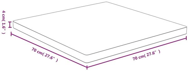 vidaXL Tischplatte 70x70x4 cm Bambus 352707 Bild 4