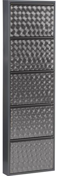 Schuhkipper >CLIP< (1stk) Metall / schwarz-anthrazit, montiert - 50x172x13,5 (BxHxT)