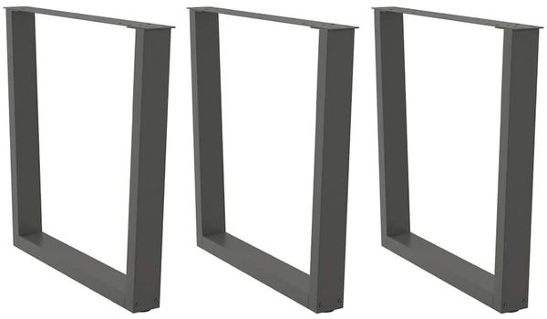 vidaXL Esstisch Beine V-Form 3 Stück Anthrazit 80x(72-73,3) cm Stahl 4012666