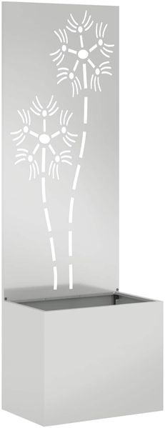 vidaXL Garten Sichtschutz-Leinwand Silber 50 x 150 cm Verzinkter Stahl 876439