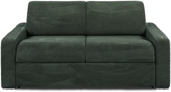 Vente-unique - CALITO Sofa SamtStoff Grün - B 223 cm94 cm x H 85 cm x L 194 cm