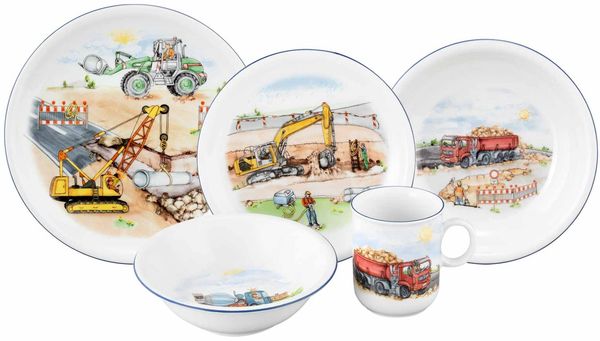 Seltmann Weiden Compact Kindergeschirr Set 5-teilig - Auf der Baustelle