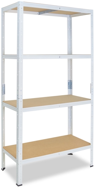 shelfplaza HOME 180x50x45 cm Schwerlastregal in weiß mit 4 Böden und 175 kg Traglast pro Boden