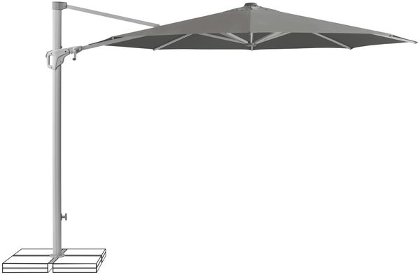 Suncomfort Sonnenschirm Familyflex steingrau Ø 300 cm