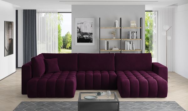 Wohnideebilder Bonito Dunkelviolett Ecksofas & Eckcouches CO-BON-RT-25VE