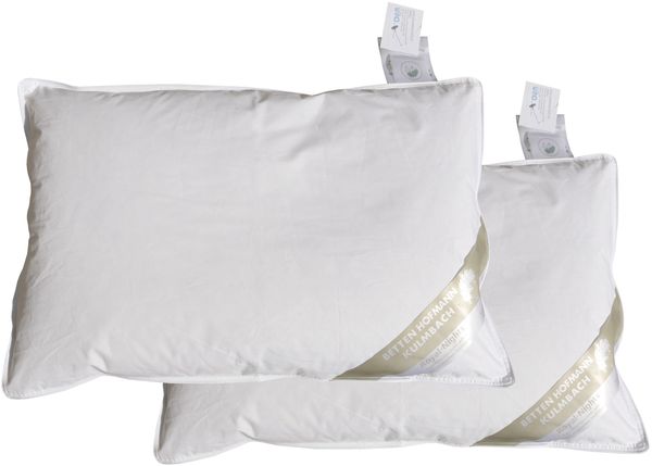 2 Stück Betten Hofmann Kinder Daunenkissen 40x60 cm medium 100 g ungesteppt