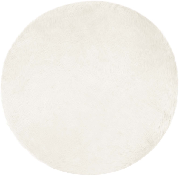 vidaXL Kunstschaffell Teppich Tafalla Weiß Ø 200 cm Polyester 42021473