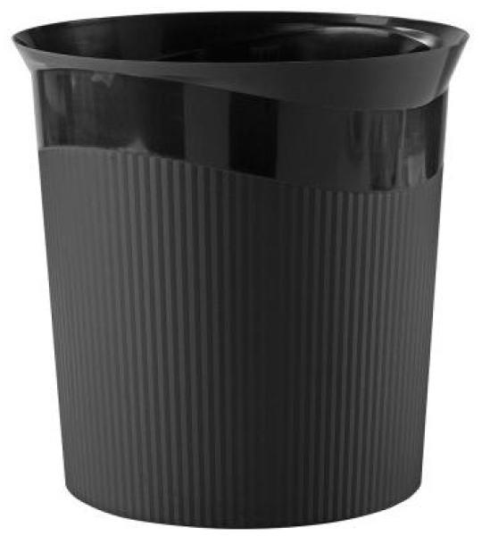 Han 'Re-Loop' Papierkorb, 100% Recyclingmaterial, 13 Liter, Schwarz