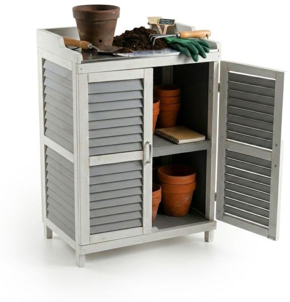 Relaxdays Pflanztisch mit Unterschrank